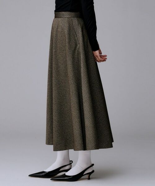UNTITLED / アンタイトル ロング・マキシ丈スカート | 【ミディ丈/ウール混】クラシカルヘリンボーン　ラメスカート | 詳細3