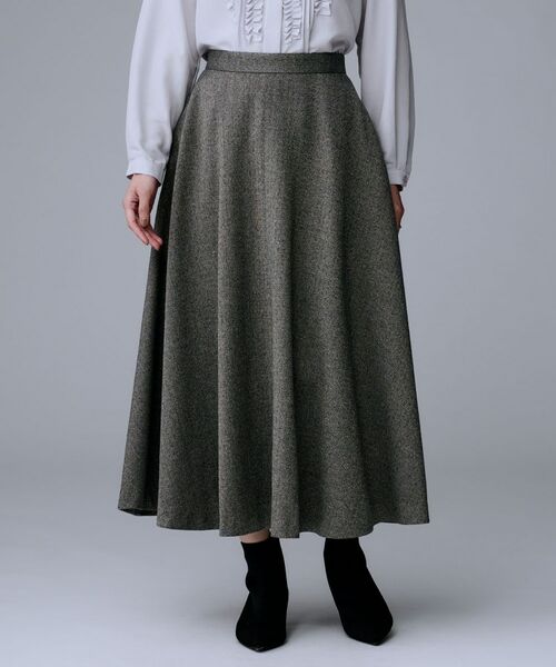 UNTITLED / アンタイトル ロング・マキシ丈スカート | 【ミディ丈/ウール混】クラシカルヘリンボーン　ラメスカート | 詳細6