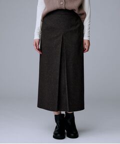 UNTITLED / アンタイトル ロング・マキシ丈スカート | 【ミディ丈/シーズンレス/ウエスト後ろゴム】シルクネップツイード ナロースカート