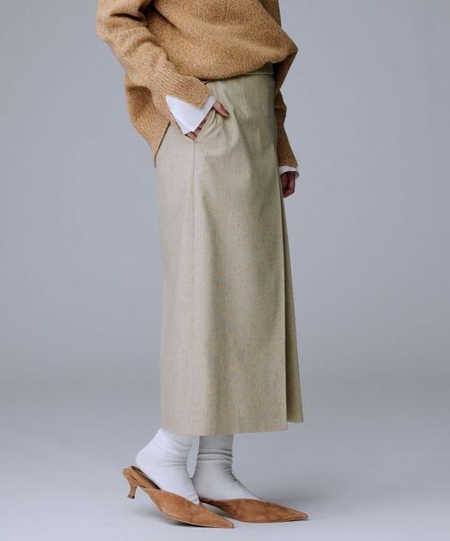 UNTITLED / アンタイトル ロング・マキシ丈スカート | 【ミディ丈/シーズンレス/ウエスト後ろゴム】シルクネップツイード ナロースカート | 詳細12
