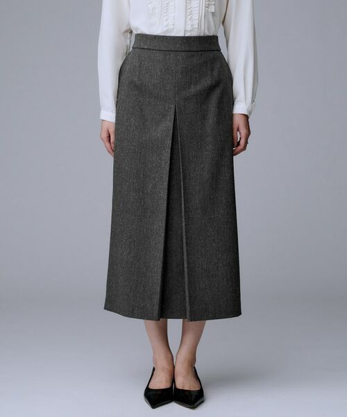 UNTITLED / アンタイトル ロング・マキシ丈スカート | 【ミディ丈/シーズンレス/ウエスト後ろゴム】シルクネップツイード ナロースカート | 詳細15