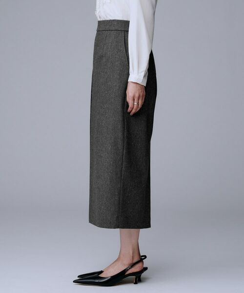 UNTITLED / アンタイトル ロング・マキシ丈スカート | 【ミディ丈/シーズンレス/ウエスト後ろゴム】シルクネップツイード ナロースカート | 詳細16