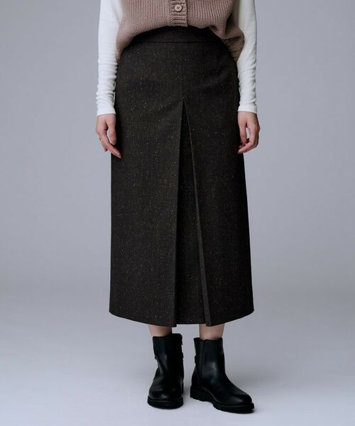 UNTITLED / アンタイトル ロング・マキシ丈スカート | 【ミディ丈/シーズンレス/ウエスト後ろゴム】シルクネップツイード ナロースカート | 詳細7