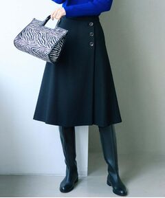 UNTITLED / アンタイトル スカート | 【ウール100%/ミモレ丈】ミルドスムースフレアスカート