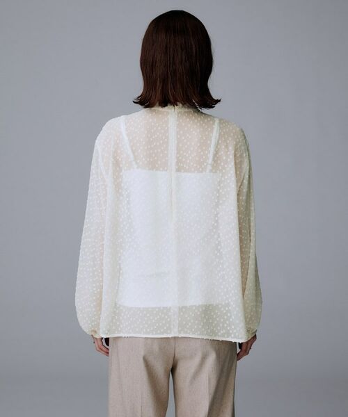 UNTITLED / アンタイトル シャツ・ブラウス | 【エレガント/重ね着やスーツブラウスに/シアー】ドットジャカード ブラウス | 詳細12