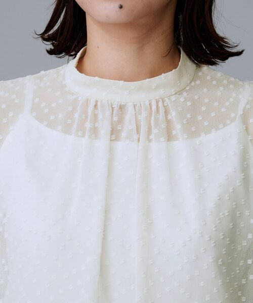UNTITLED / アンタイトル シャツ・ブラウス | 【エレガント/重ね着やスーツブラウスに/シアー】ドットジャカード ブラウス | 詳細13