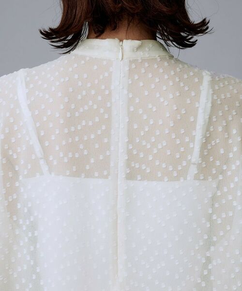 UNTITLED / アンタイトル シャツ・ブラウス | 【エレガント/重ね着やスーツブラウスに/シアー】ドットジャカード ブラウス | 詳細14