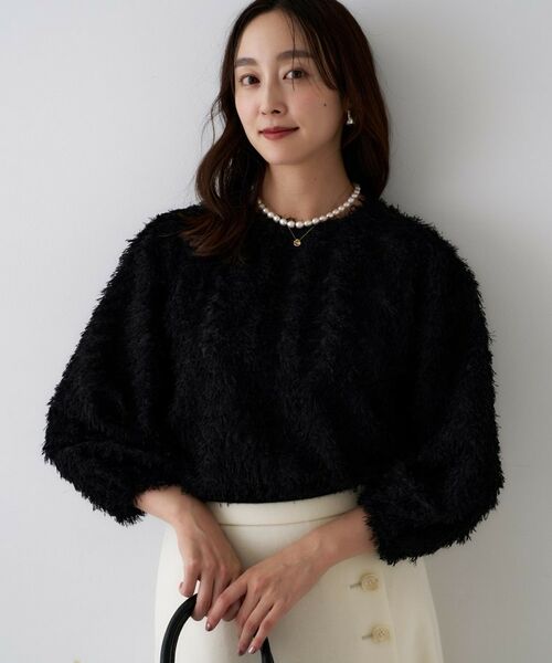 UNTITLED / アンタイトル シャツ・ブラウス | 【トレンド/1枚で着映え】カットジャカードトップス(ブラック(019))