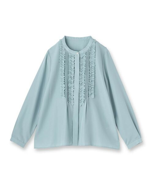 UNTITLED / アンタイトル シャツ・ブラウス | 【1枚で着映え/オンオフ着回し】フリルサテンブラウス | 詳細1