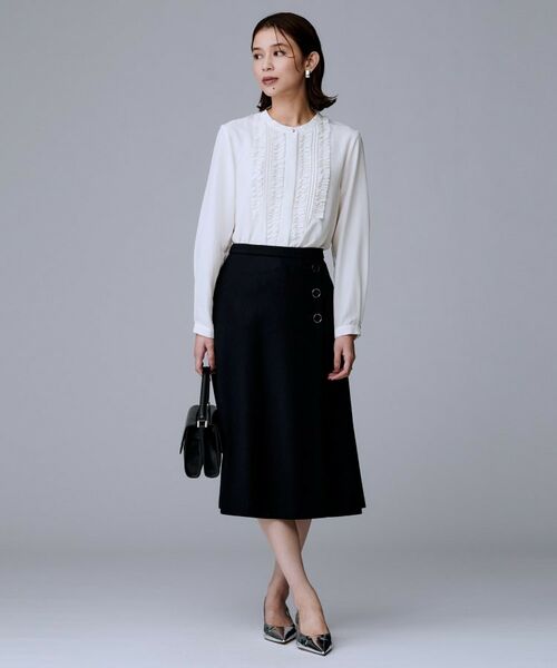 UNTITLED / アンタイトル シャツ・ブラウス | 【1枚で着映え/オンオフ着回し】フリルサテンブラウス | 詳細11