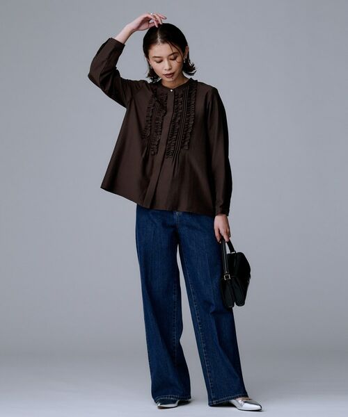 UNTITLED / アンタイトル シャツ・ブラウス | 【1枚で着映え/オンオフ着回し】フリルサテンブラウス | 詳細26