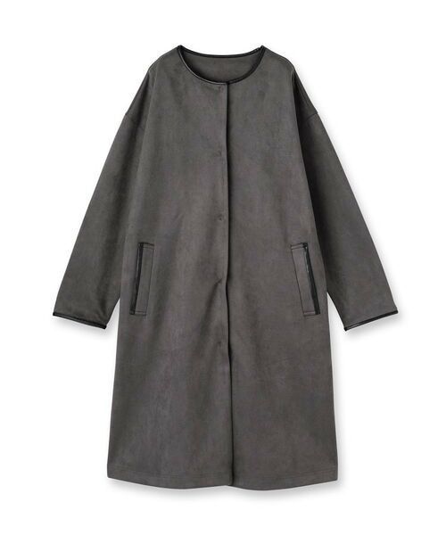 UNTITLED / アンタイトル その他アウター | 【洗える/軽羽織り】マシュマロタッチ　スエード調コート | 詳細1