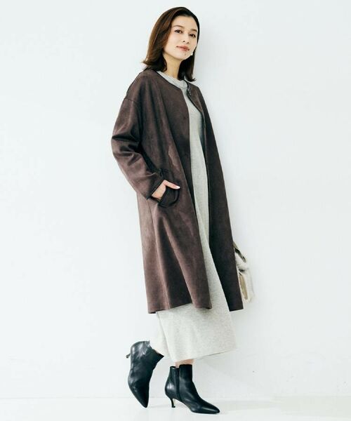 UNTITLED / アンタイトル その他アウター | 【洗える/軽羽織り】マシュマロタッチ　スエード調コート | 詳細11