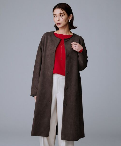 UNTITLED / アンタイトル その他アウター | 【洗える/軽羽織り】マシュマロタッチ　スエード調コート | 詳細12