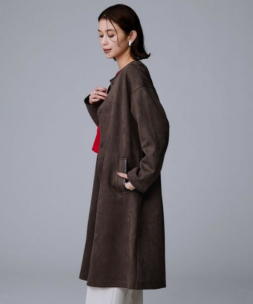 UNTITLED / アンタイトル その他アウター | 【洗える/軽羽織り】マシュマロタッチ　スエード調コート | 詳細13