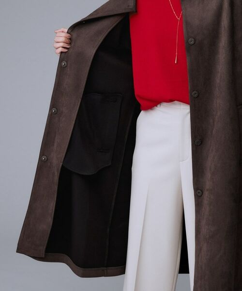 UNTITLED / アンタイトル その他アウター | 【洗える/軽羽織り】マシュマロタッチ　スエード調コート | 詳細14