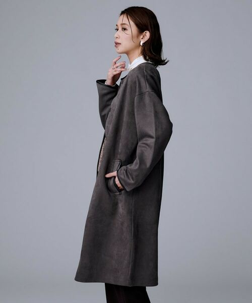 UNTITLED / アンタイトル その他アウター | 【洗える/軽羽織り】マシュマロタッチ　スエード調コート | 詳細5