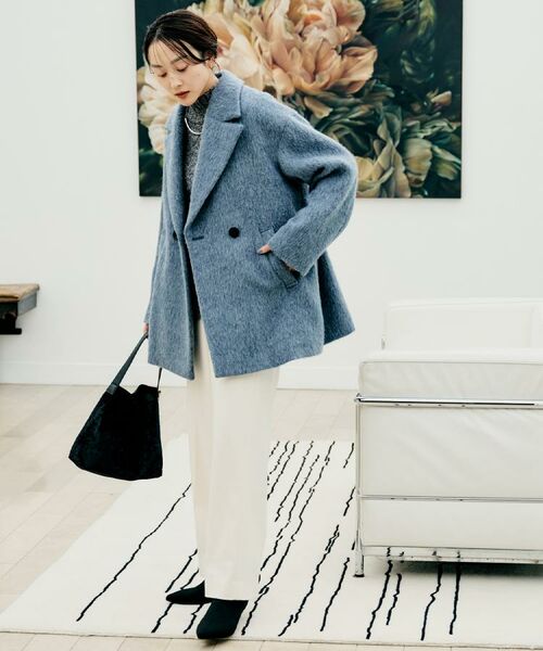 UNTITLED / アンタイトル ピーコート | 【エレガントジャケット/アウター】イタリアンシャギーPコート | 詳細8