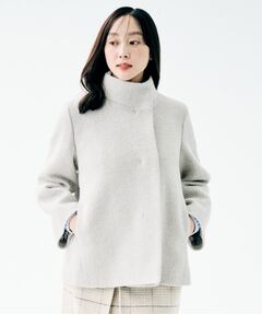 UNTITLED / アンタイトル その他アウター | 【エレガント／ミディアウター】ミックスヘリンボンコート