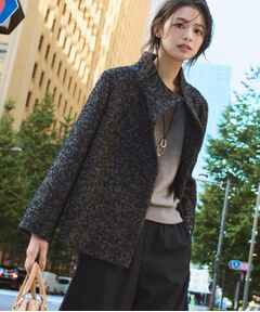 UNTITLED / アンタイトル その他アウター | 【エレガント／ミディアウター】ミックスヘリンボンコート