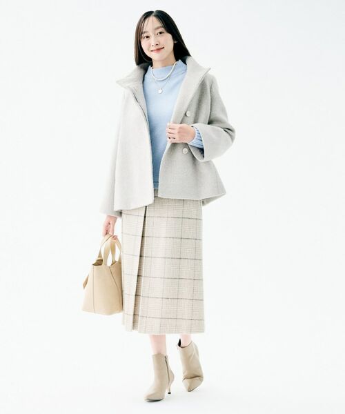 UNTITLED / アンタイトル その他アウター | 【エレガント／ミディアウター】ミックスヘリンボンコート | 詳細11