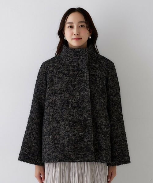 UNTITLED / アンタイトル その他アウター | 【エレガント／ミディアウター】ミックスヘリンボンコート | 詳細13