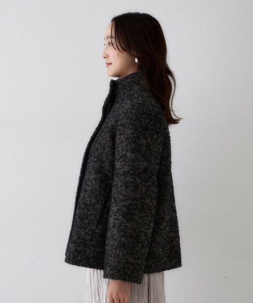 UNTITLED / アンタイトル その他アウター | 【エレガント／ミディアウター】ミックスヘリンボンコート | 詳細14