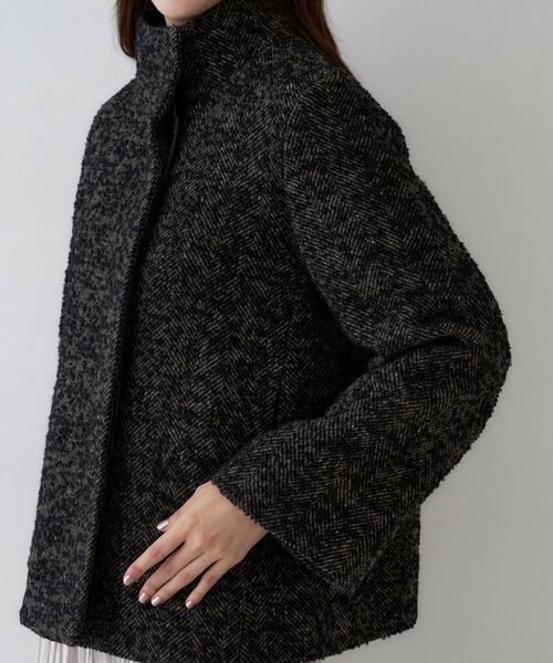 UNTITLED / アンタイトル その他アウター | 【エレガント／ミディアウター】ミックスヘリンボンコート | 詳細17