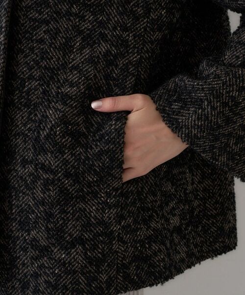 UNTITLED / アンタイトル その他アウター | 【エレガント／ミディアウター】ミックスヘリンボンコート | 詳細18