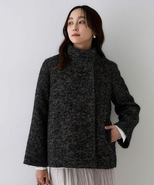UNTITLED / アンタイトル その他アウター | 【エレガント／ミディアウター】ミックスヘリンボンコート | 詳細6