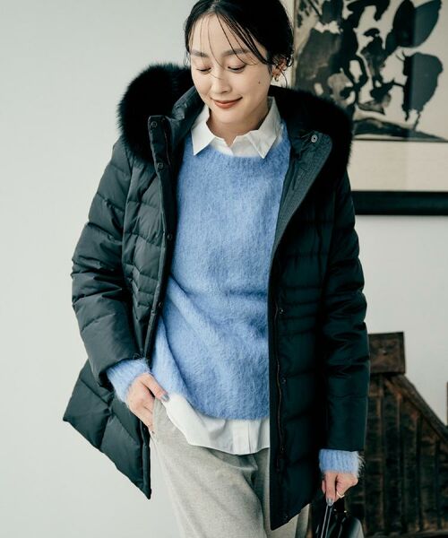 UNTITLED / アンタイトル ダウンジャケット・ベスト | 【はっ水機能/フード取り外し可】ミディダウンコート | 詳細10