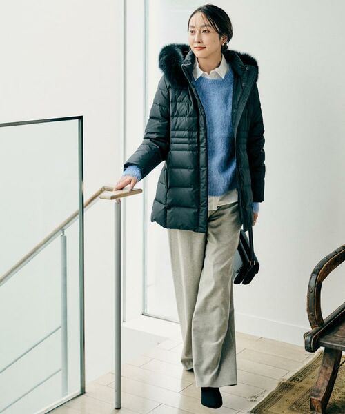 UNTITLED / アンタイトル ダウンジャケット・ベスト | 【はっ水機能/フード取り外し可】ミディダウンコート | 詳細12