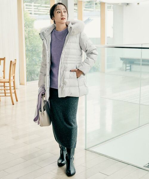 UNTITLED / アンタイトル ダウンジャケット・ベスト | 【はっ水機能/フード取り外し可】ミディダウンコート | 詳細4