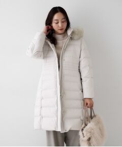 【はっ水機能/フード取り外し可/防寒】ロングダウンコート