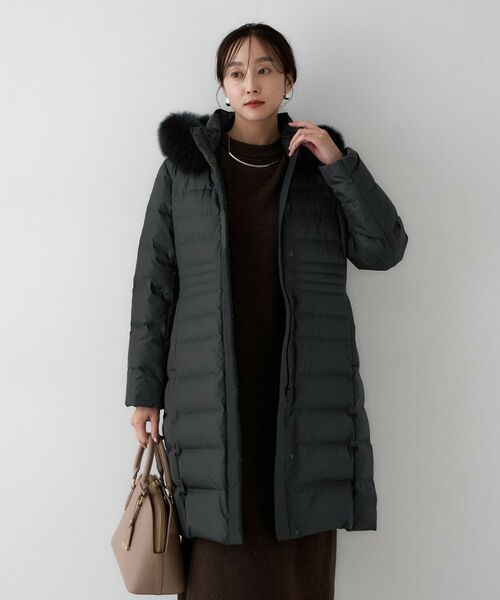 UNTITLED/アンタイトル 【はっ水機能/フード取り外し可/防寒】ロングダウンコート ブラック(019) 01(S)