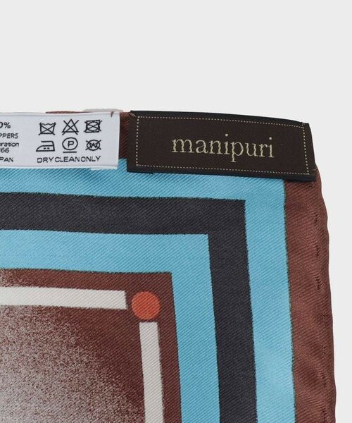 UNTITLED / アンタイトル バンダナ・スカーフ | 【manipuri】65×65正方形 レコード シルクスカーフ | 詳細4