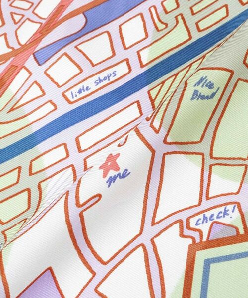 UNTITLED / アンタイトル バンダナ・スカーフ | 【manipuri】65×65正方形 コラージュサムウェア シルクスカーフ | 詳細2