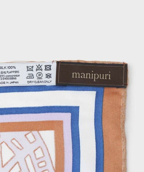UNTITLED / アンタイトル バンダナ・スカーフ | 【manipuri】65×65正方形 コラージュサムウェア シルクスカーフ | 詳細4