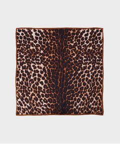 UNTITLED / アンタイトル バンダナ・スカーフ | 【manipuri】65×65正方形 レオパード シルクスカーフ