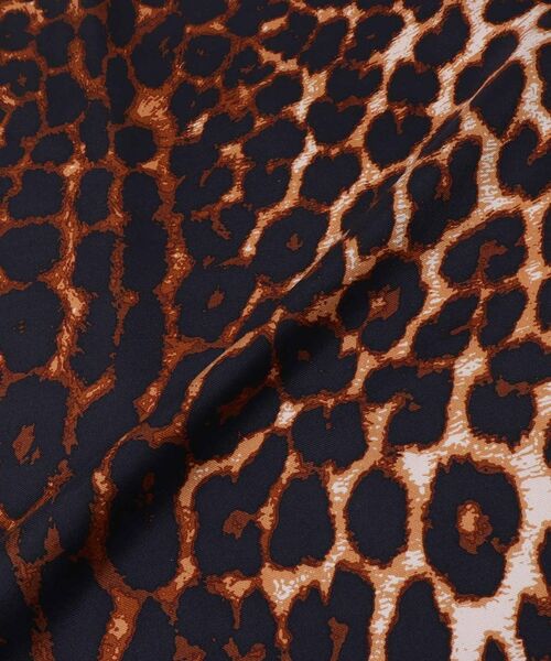 UNTITLED / アンタイトル バンダナ・スカーフ | 【manipuri】65×65正方形 レオパード シルクスカーフ | 詳細2