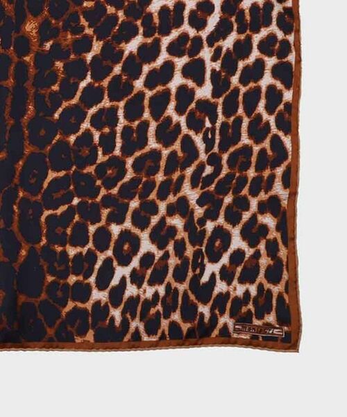 UNTITLED / アンタイトル バンダナ・スカーフ | 【manipuri】65×65正方形 レオパード シルクスカーフ | 詳細3