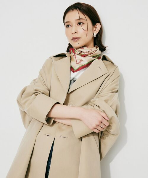 UNTITLED / アンタイトル バンダナ・スカーフ | 【manipuri】65×65正方形 クロスステッチバンダナ柄シルクスカーフ | 詳細5