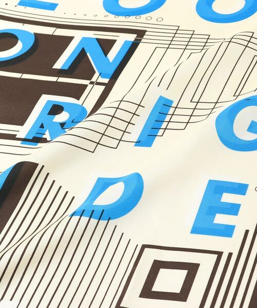 UNTITLED / アンタイトル マフラー・ショール・スヌード・ストール | 【manipuri】65×65正方形 ポスター柄シルクスカーフ | 詳細3