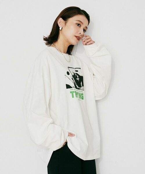 UNTITLED / アンタイトル カットソー | 【PARROTT CANVAS】フォトメッセージL／Sティーシャツ | 詳細3