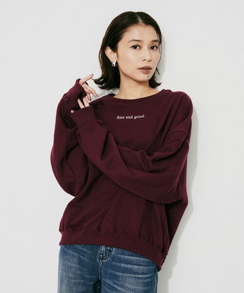 UNTITLED/アンタイトル 【CHIGNON】別注ロゴスウェット ボルドー(064) 02 UNTITLED/アンタイトル 【CHIGNON】別注ロゴスウェット ボルドー(064) 02