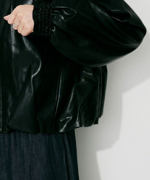 UNTITLED / アンタイトル レザーブルゾン・ジャケット | 【MARILYN MOON】ソフトレザー調ブルゾン | 詳細14