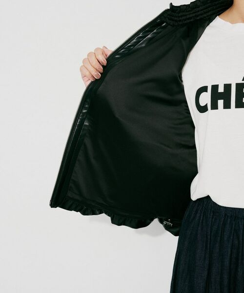 UNTITLED / アンタイトル レザーブルゾン・ジャケット | 【MARILYN MOON】ソフトレザー調ブルゾン | 詳細15