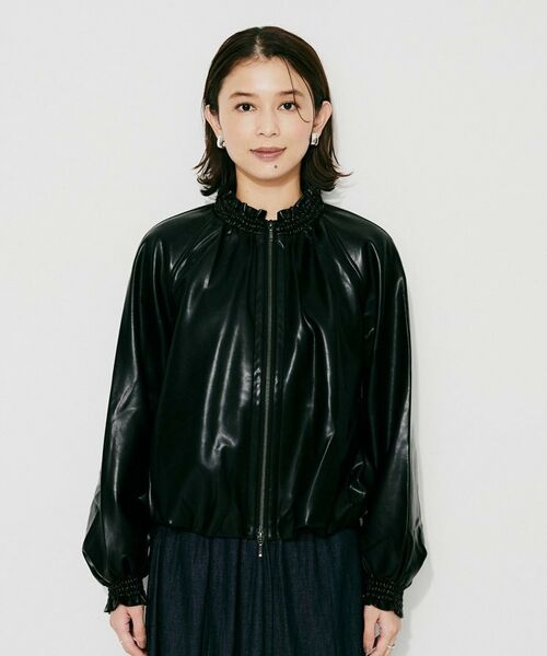 UNTITLED / アンタイトル レザーブルゾン・ジャケット | 【MARILYN MOON】ソフトレザー調ブルゾン | 詳細18