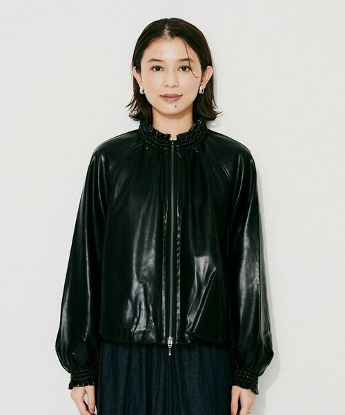 UNTITLED / アンタイトル レザーブルゾン・ジャケット | 【MARILYN MOON】ソフトレザー調ブルゾン | 詳細8