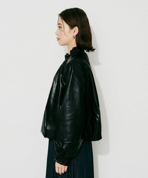 UNTITLED / アンタイトル レザーブルゾン・ジャケット | 【MARILYN MOON】ソフトレザー調ブルゾン | 詳細9